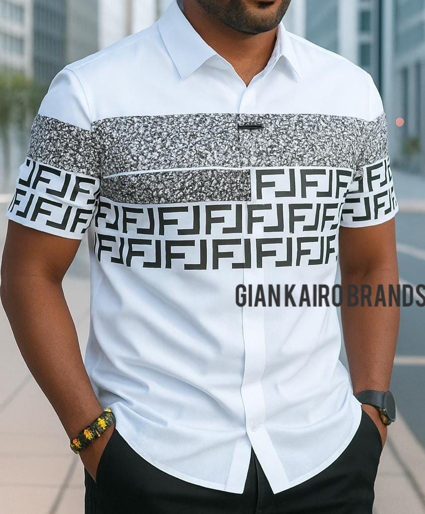 Buttonless collared V-shaped Shirts, Slim fit Cotton-Sorted colors (Gian and Kairo Brands)
