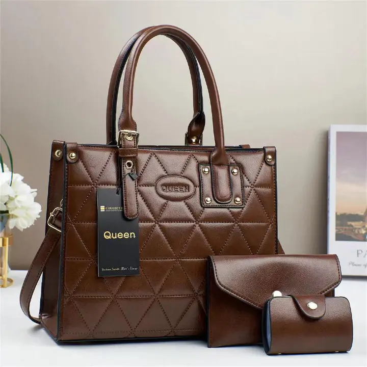 Queen 3pcs Stylish handbag Elegant in your outfit outcome with a sense of Luxury and Class