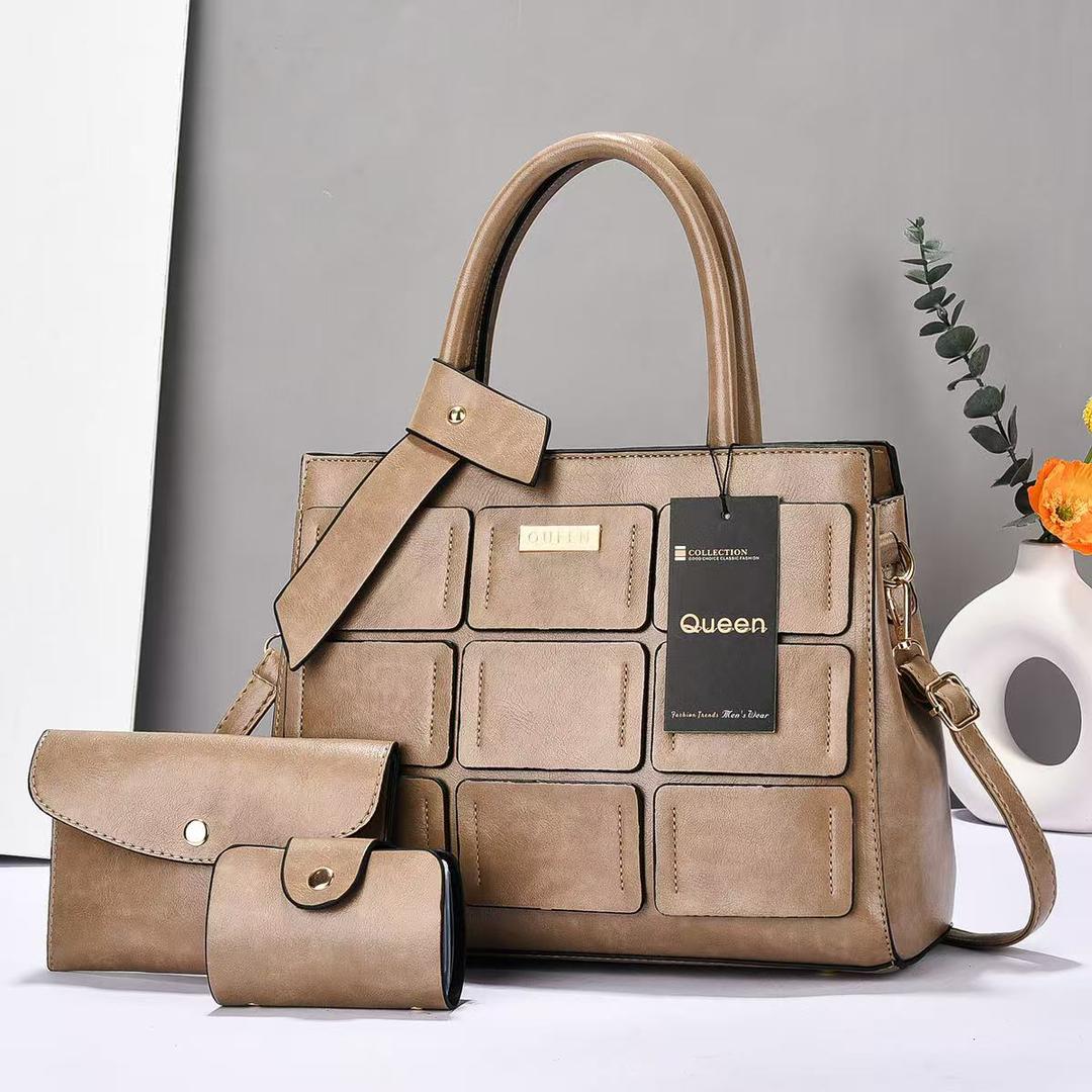 Queen 3pcs Stylish handbag Elegant in your outfit outcome with a sense of Luxury and Class