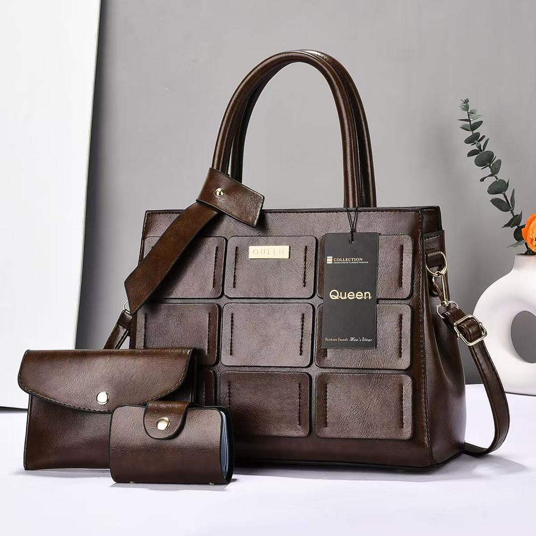 Queen 3pcs Stylish handbag Elegant in your outfit outcome with a sense of Luxury and Class