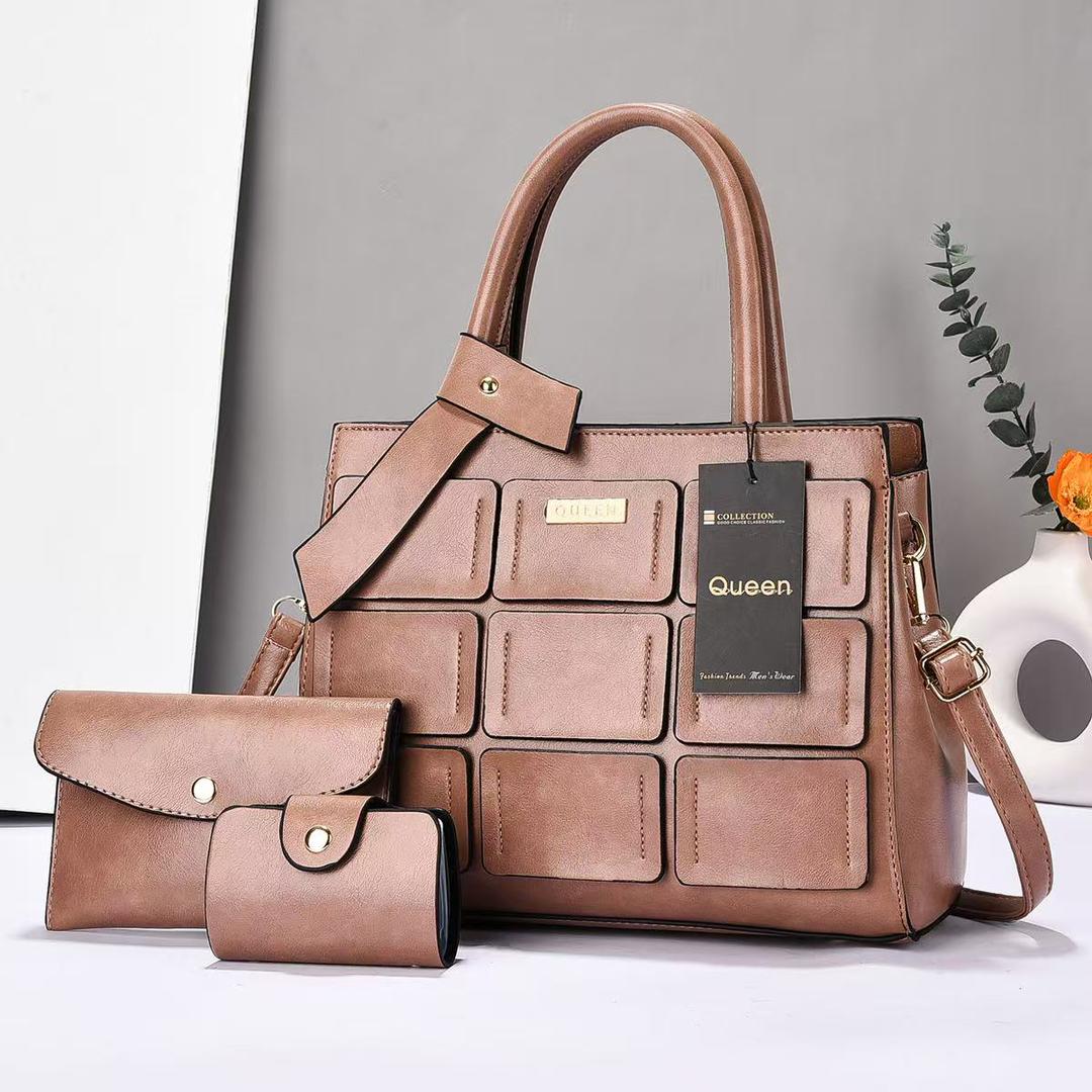 Queen 3pcs Stylish handbag Elegant in your outfit outcome with a sense of Luxury and Class