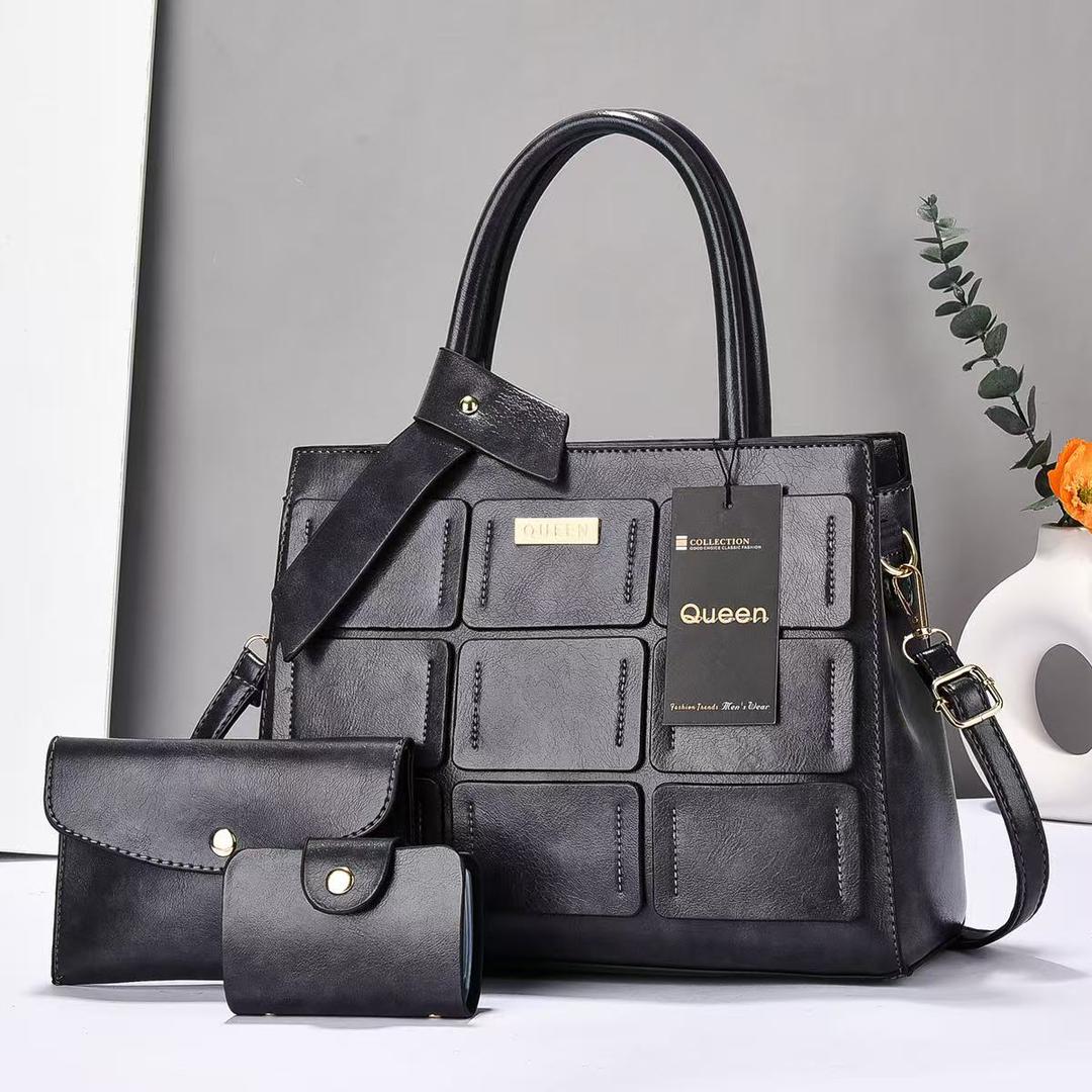 Queen 3pcs Stylish handbag Elegant in your outfit outcome with a sense of Luxury and Class