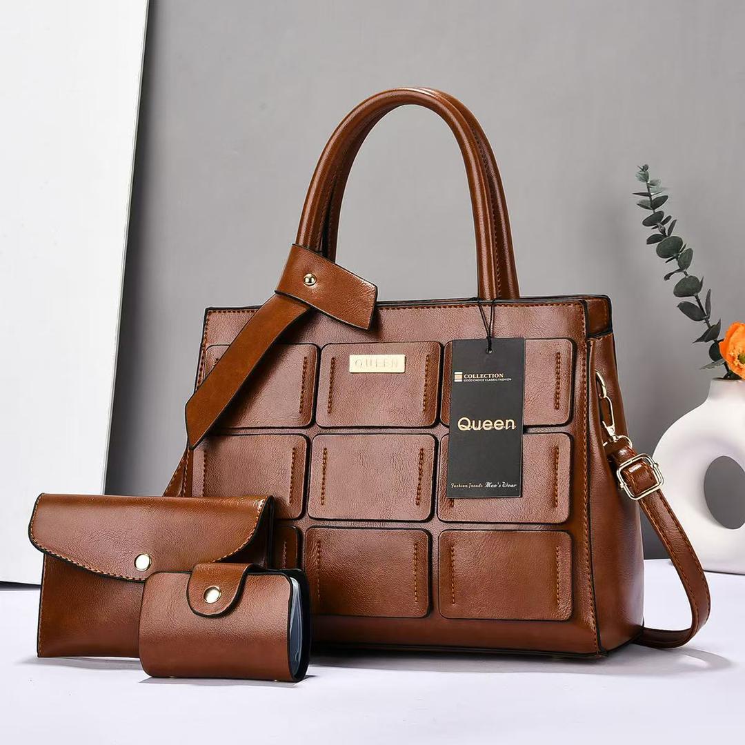 Queen 3pcs Stylish handbag Elegant in your outfit outcome with a sense of Luxury and Class