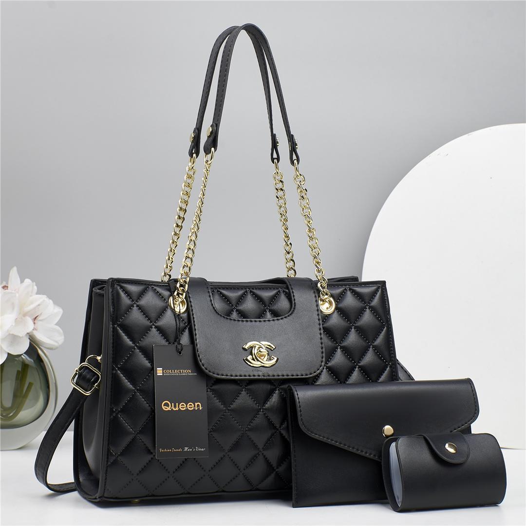 3 in 1 Queen Patterned Tote Hand bags for Business, work , Luxurious look, classy and decency that don't leave your hands size measurements 31*13*22