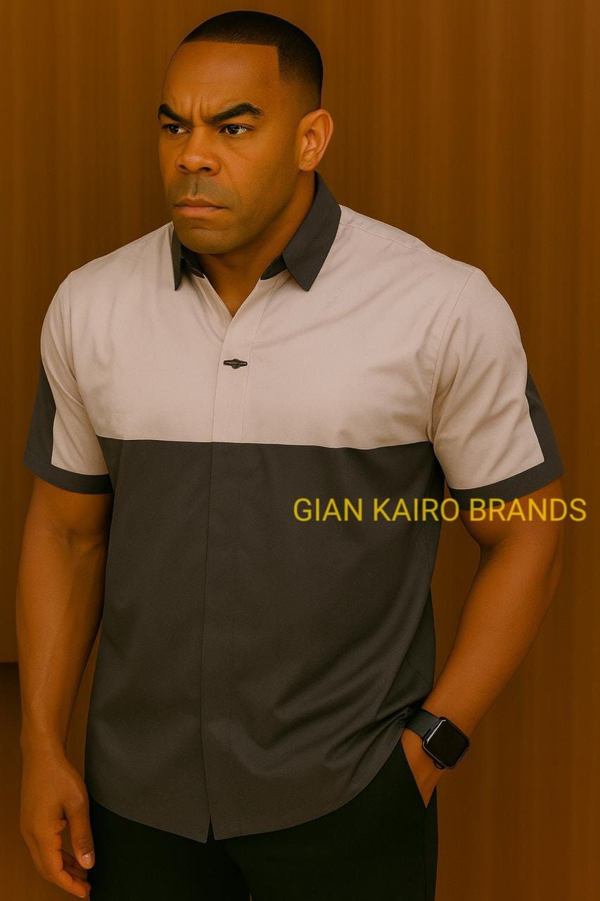 Buttonless collared V-shaped Shirts, Slim fit Cotton-Sorted colors (Gian and Kairo Brands)