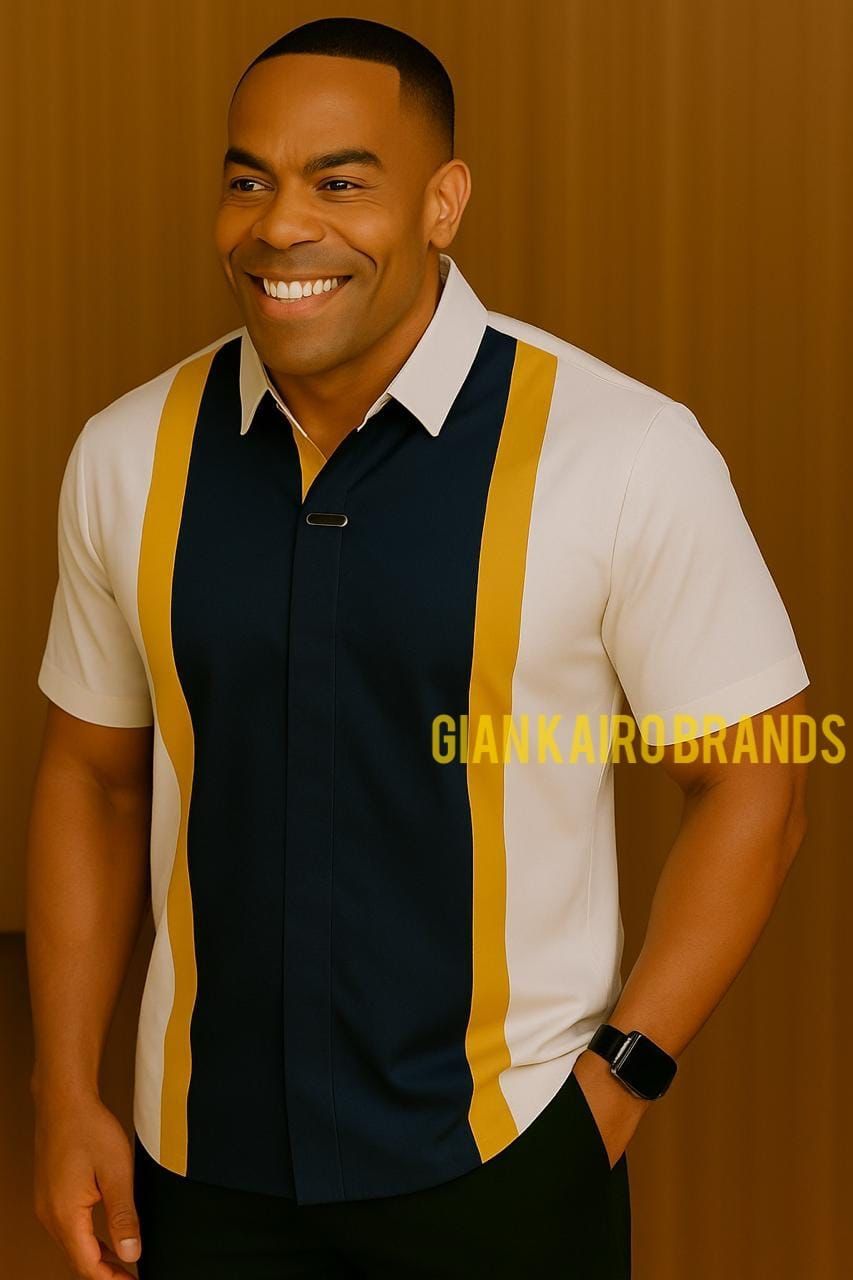 Buttonless collared V-shaped Shirts, Slim fit Cotton-Sorted colors (Gian and Kairo Brands)