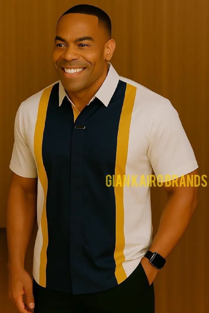 Buttonless collared V-shaped Shirts, Slim fit Cotton-Sorted colors (Gian and Kairo Brands)