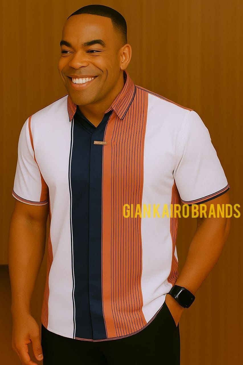 Buttonless collared V-shaped Shirts, Slim fit Cotton-Sorted colors (Gian and Kairo Brands)