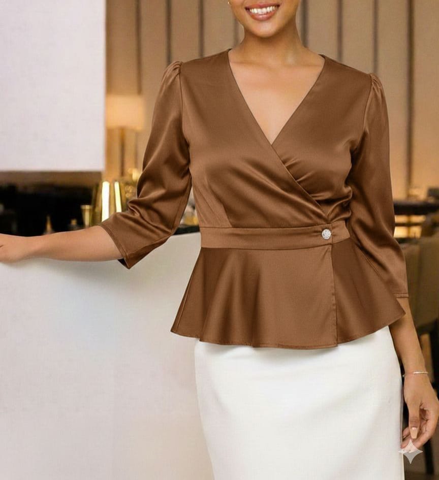 TEAL WRAP PEPLUM TOP and OFF-SHOULDER STRUCTURED TOPs S-2XL