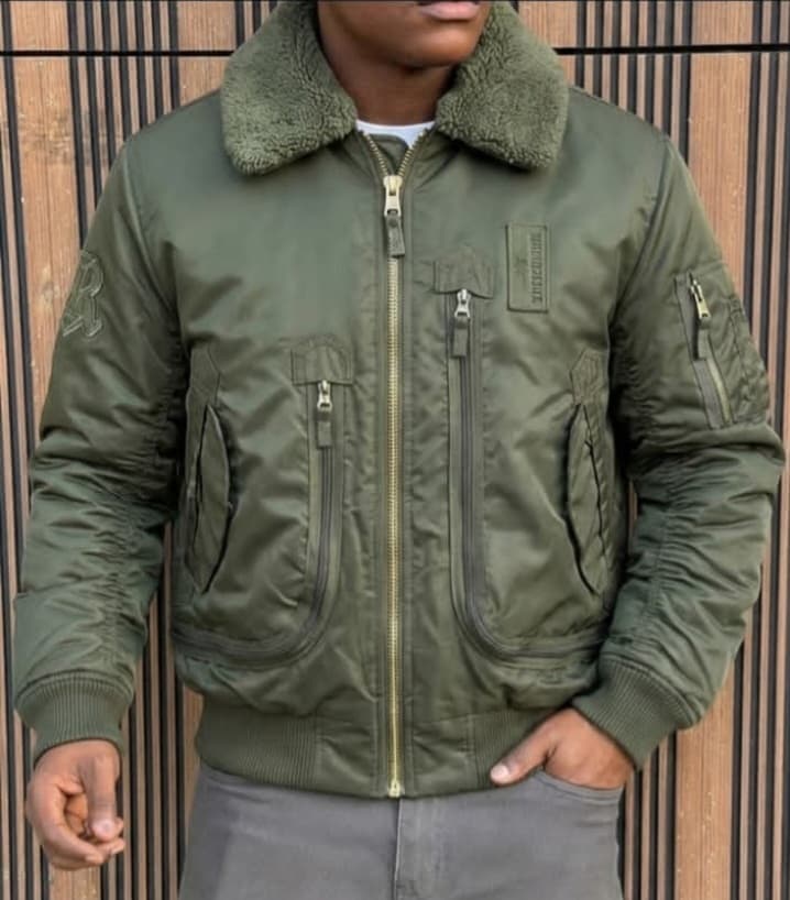 Premium Military MA-1 Bomber Jacket – Warm Winter Jungle Green Flight Coat for Men Size M-3xl