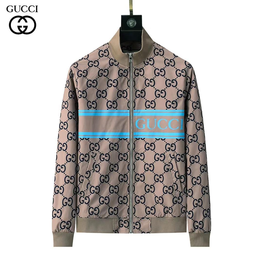 Men’s Luxury Monogram Bomber Jacket – Slim Fit Designer Streetwear Zip-Up Coat