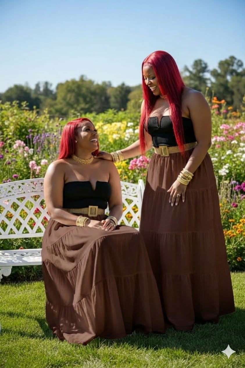 Elegant Boho skirt with belt Plus a Corset – Sorted colors and Free Size- Boho skirt with belt