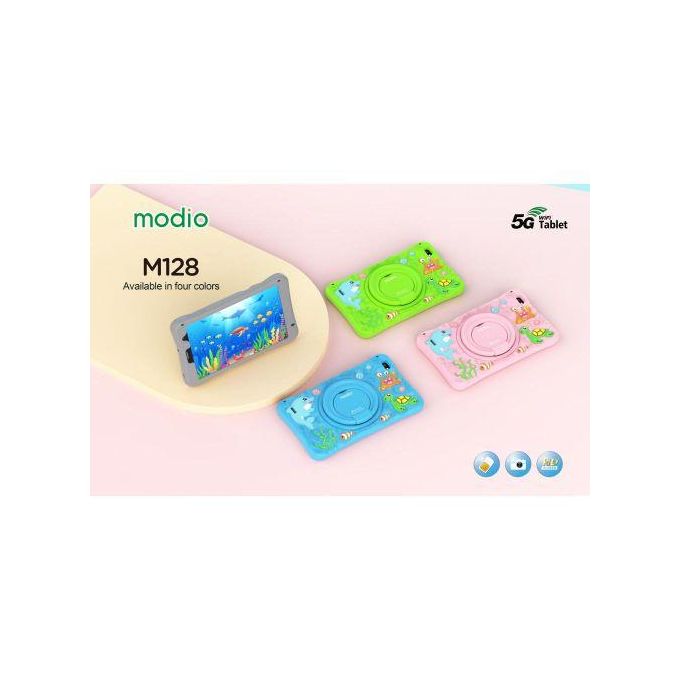 Modio KIDS STUDY TABLETS 256GB/6GB 5G 4000MAH WITH SIMCARD SLOT SILICONE COVER,TOUCH PEN