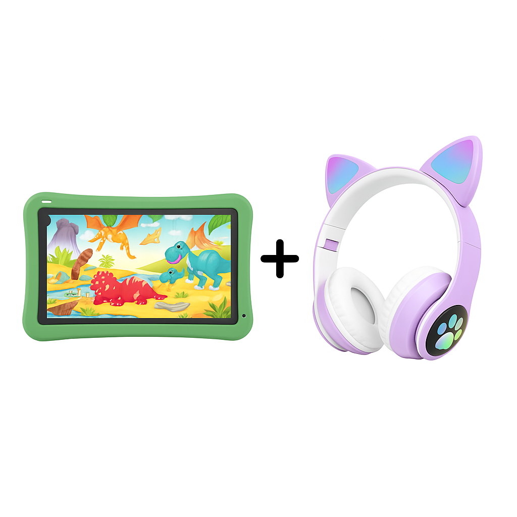 MODIO  M796 NEW EDITION KIDS TABLET 256GB/6GB WITH RUBBER COVER WATCH STICKERS TOUCH PEN+FREE HEADPHONES