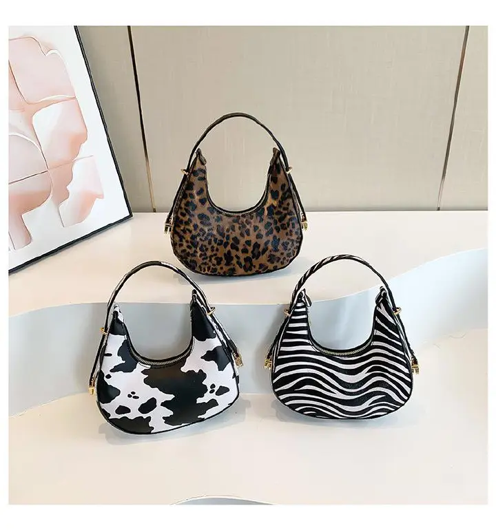 Animal print statement bag