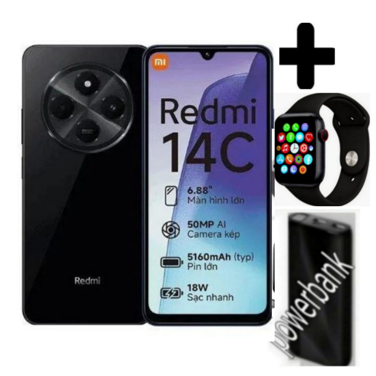 XIAOMI Redmi 14C, 6.88" (4GB RAM+128GB Storage) (Dual Sim) 5160mAh - Midnight Black