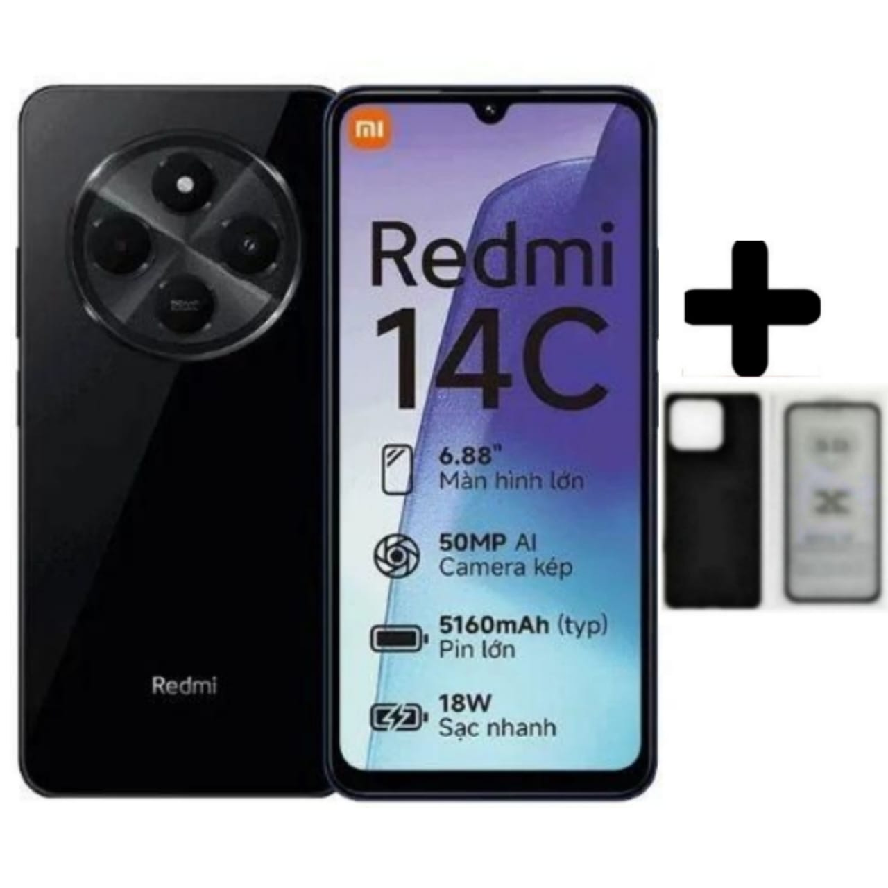 XIAOMI Redmi 14C, 6.88" (4GB RAM+128GB Storage) (Dual Sim) 5160mAh - Midnight Black