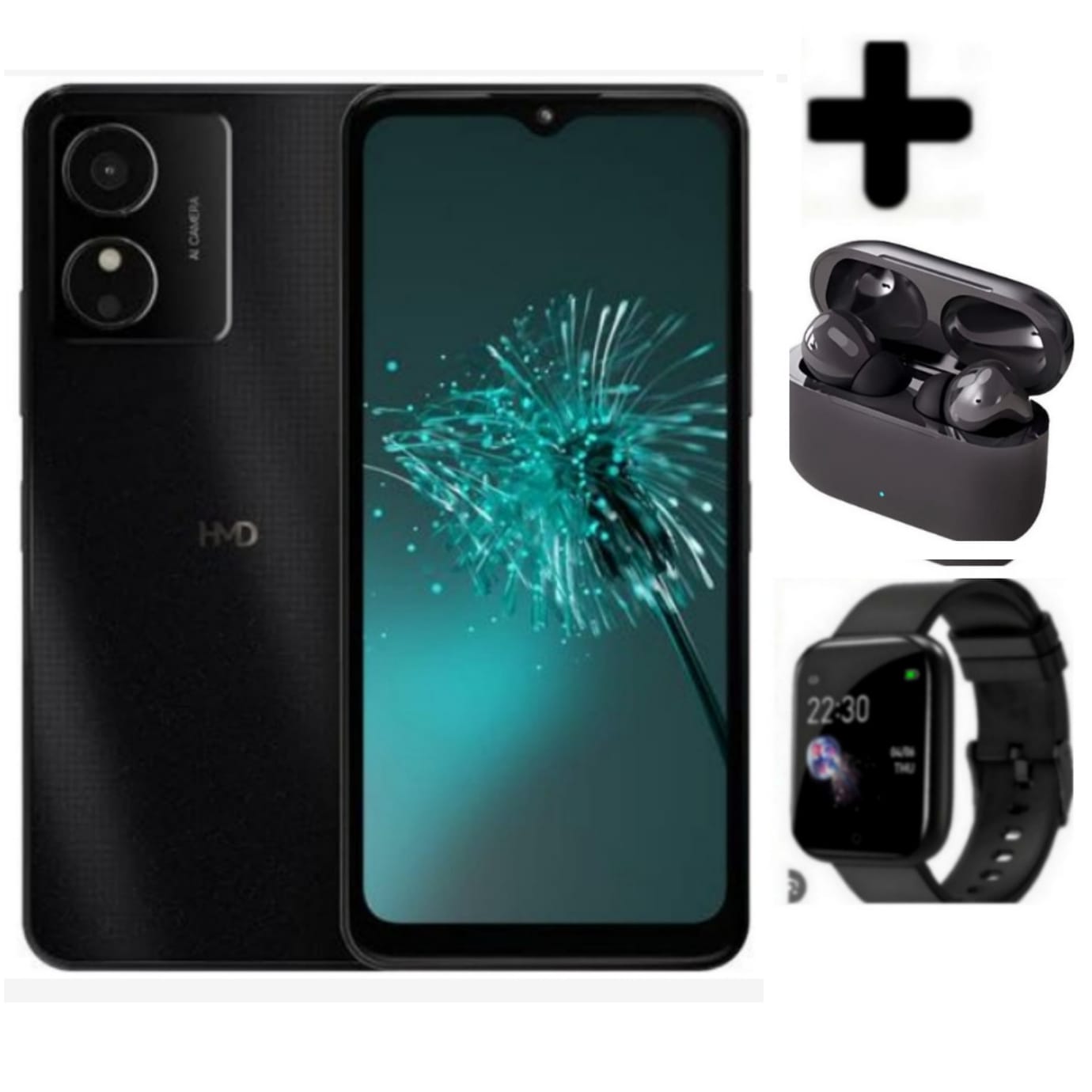 Hmd ARC, 4GB RAM + 64GB Storage 6.55", 5000mAh Battery, 5G, 108MP (Dual Sim), Earpods, Watch