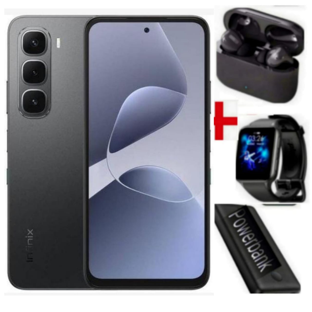 Infinix Hot 60i 256GB+16(8+8)GB 6.7" 120Hz Screen 4G Phone Dual SIM 5160mAh Battery 45W Charging 50MP Camera Fingerprint Lock Android 15+EARPODS+WATCH+POWERBANK