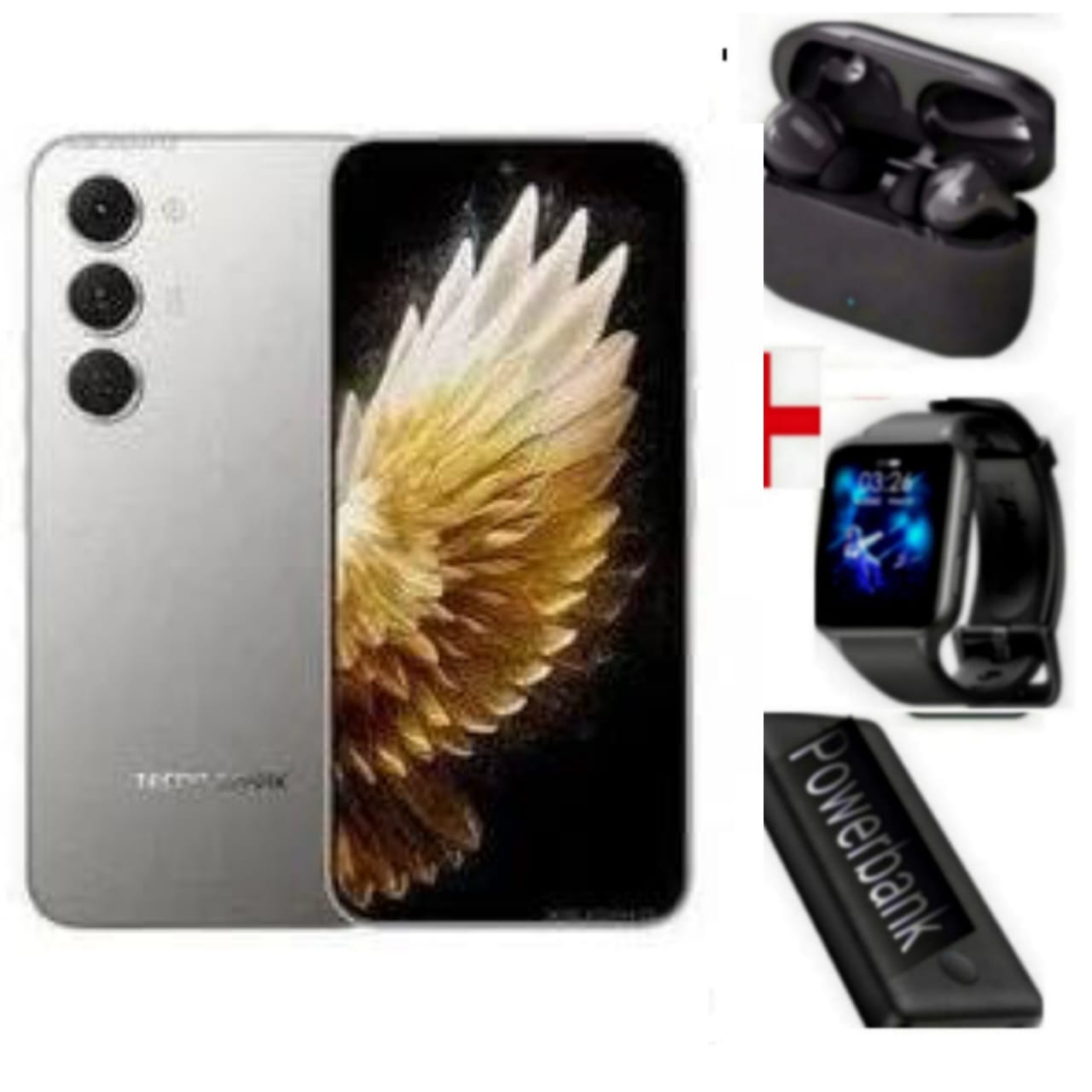 Tecno Spark 40 Pro Plus, 6.67'' HD+, UP to 16GB RAM + 256gb ROM (Dual Sim) 50MP, 5200 mAh - Orbit Black