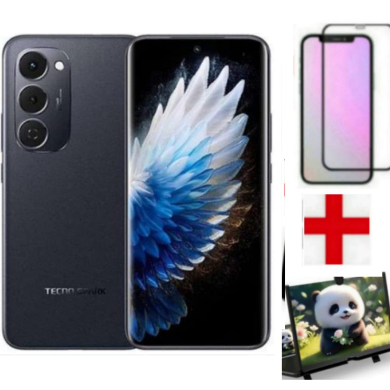 Tecno Spark 40 Pro Plus, 6.67'' HD+, UP to 16GB RAM + 256gb ROM (Dual Sim) 50MP, 5200 mAh - Orbit Black