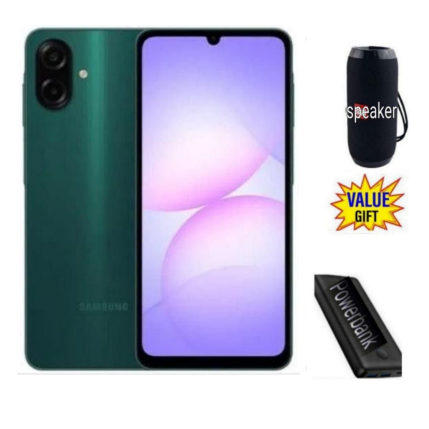 Samsung Galaxy A07, 6.7'' Display, 4GB RAM + 128GB ROM (Dual Sim) 50MP Camera, 5000mAh+SPEAKER AND POWERBANK