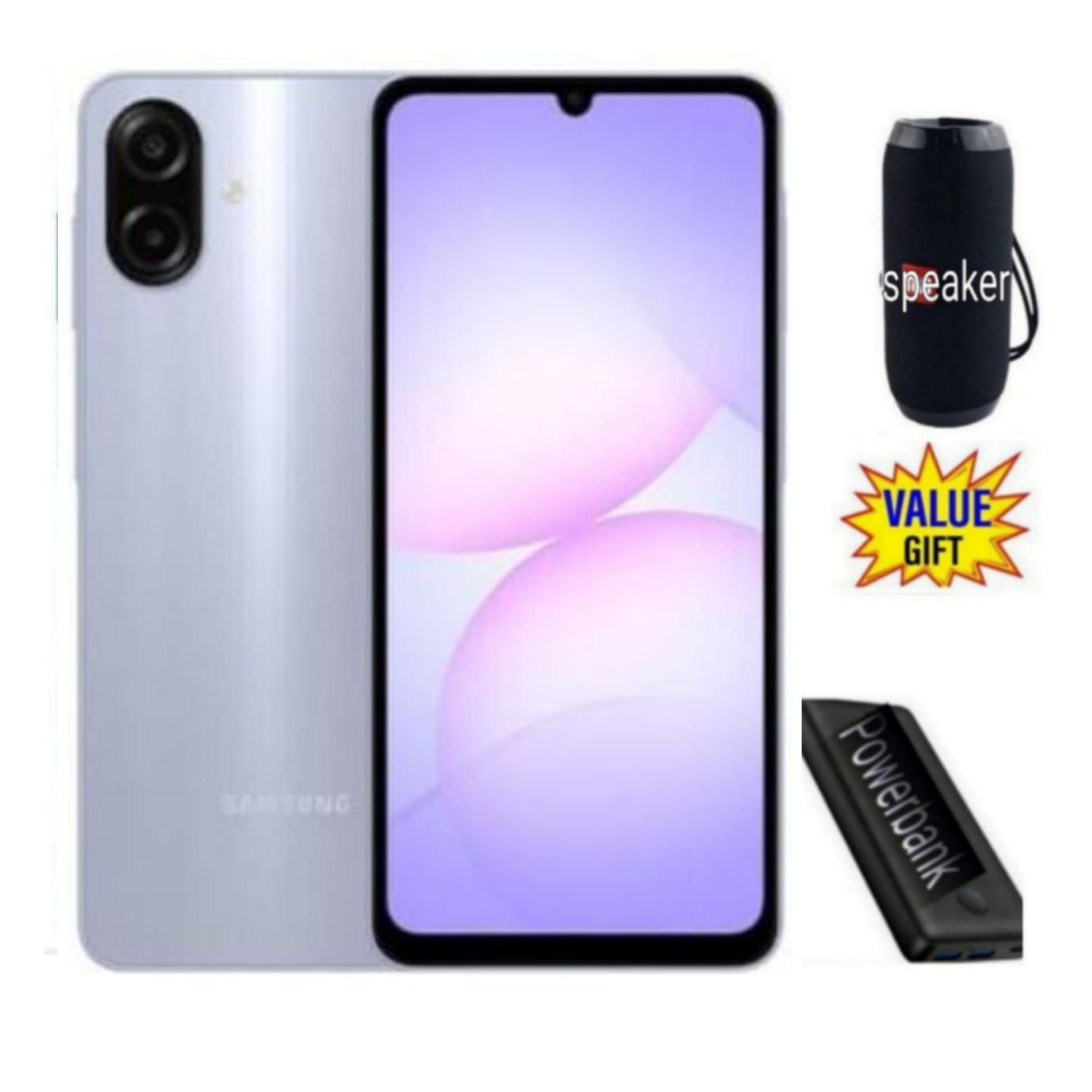 Samsung Galaxy A07, 6.7'' Display, 4GB RAM + 128GB ROM (Dual Sim) 50MP Camera, 5000mAh+SPEAKER AND POWERBANK