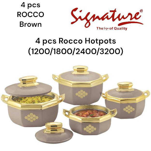 Signature Hotpots a Set of  4 pcs Rocco Hotpots  (1200/1800/2400/3200)