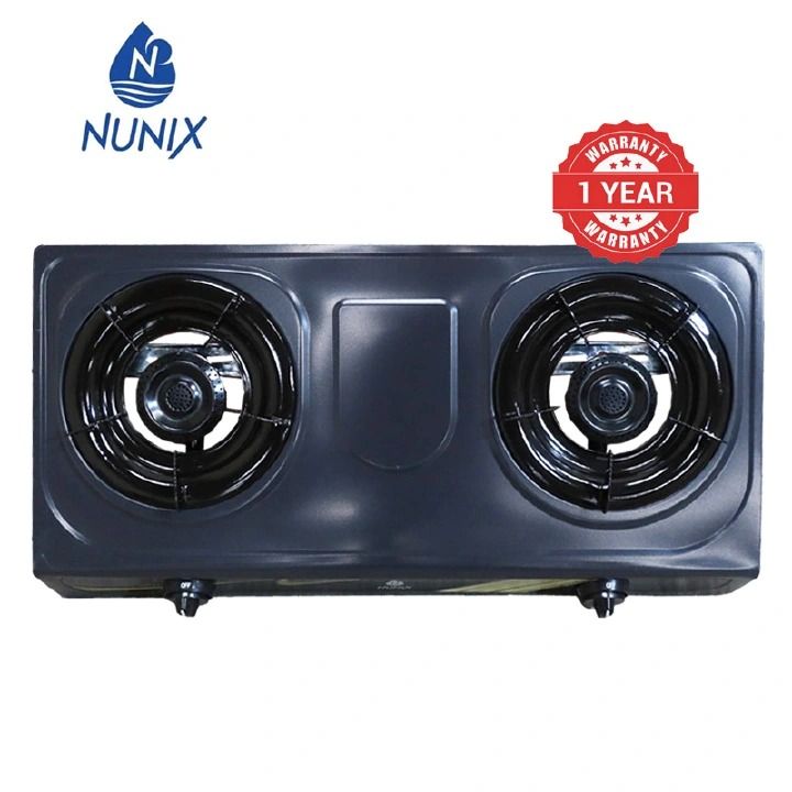 Nunix 2 Gas Cooker Double Burner Gas stove gas cooker /stove gas cooker cooking gas cooker burner gas cooker stainless Black