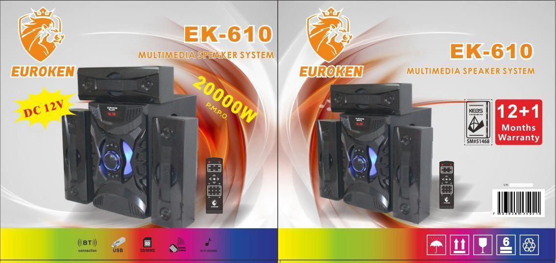 Euroken sub woofer system 20000w pmpo Multimedia Speaker  System