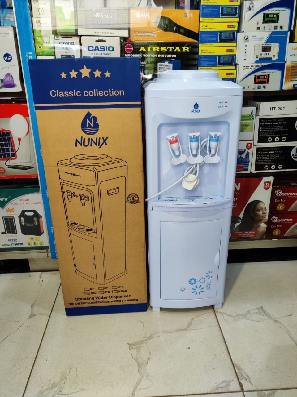 Hot and Cold Water Dispensor Hot and Cold Water Dispenser Household Applicance K6C White and Blue as picture