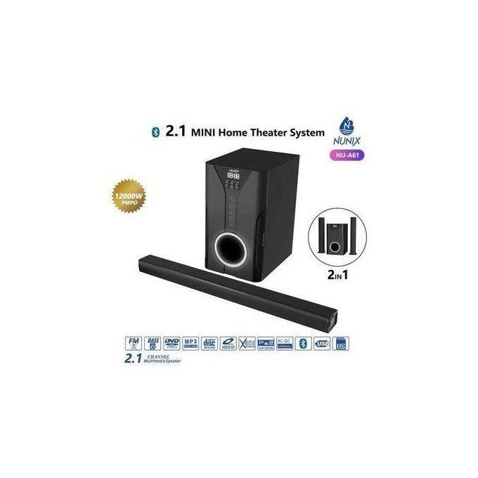 Nunix NUA61 2.1ch Mini Soundbar PMPO 12000W