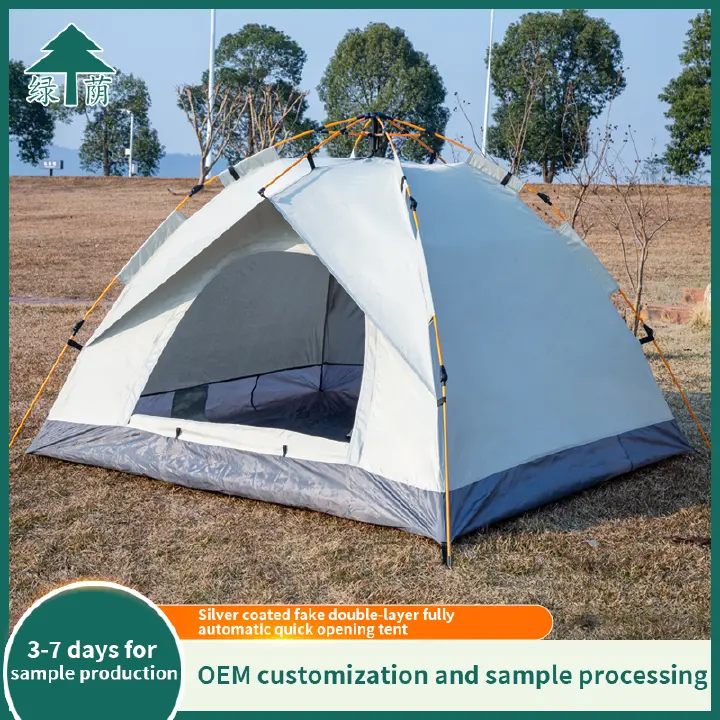 Outdoor camping tent for 3-4 Person with 2 big door, tent Waterproof Windproof Rainfly, Easy Set up-Portable, Lightweight tent shelter tent net camping gear