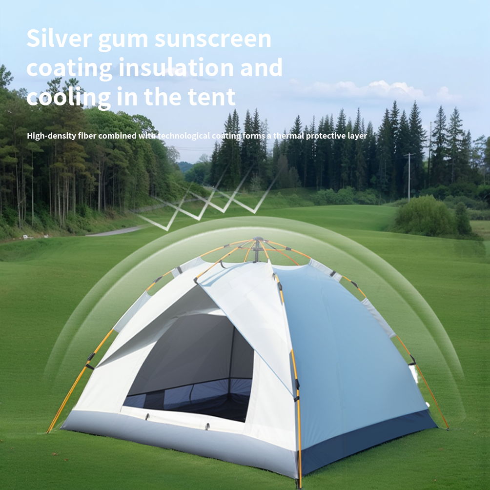 Outdoor camping tent for 3-4 Person with 2 big door, tent Waterproof Windproof Rainfly, Easy Set up-Portable, Lightweight tent shelter tent net camping gear