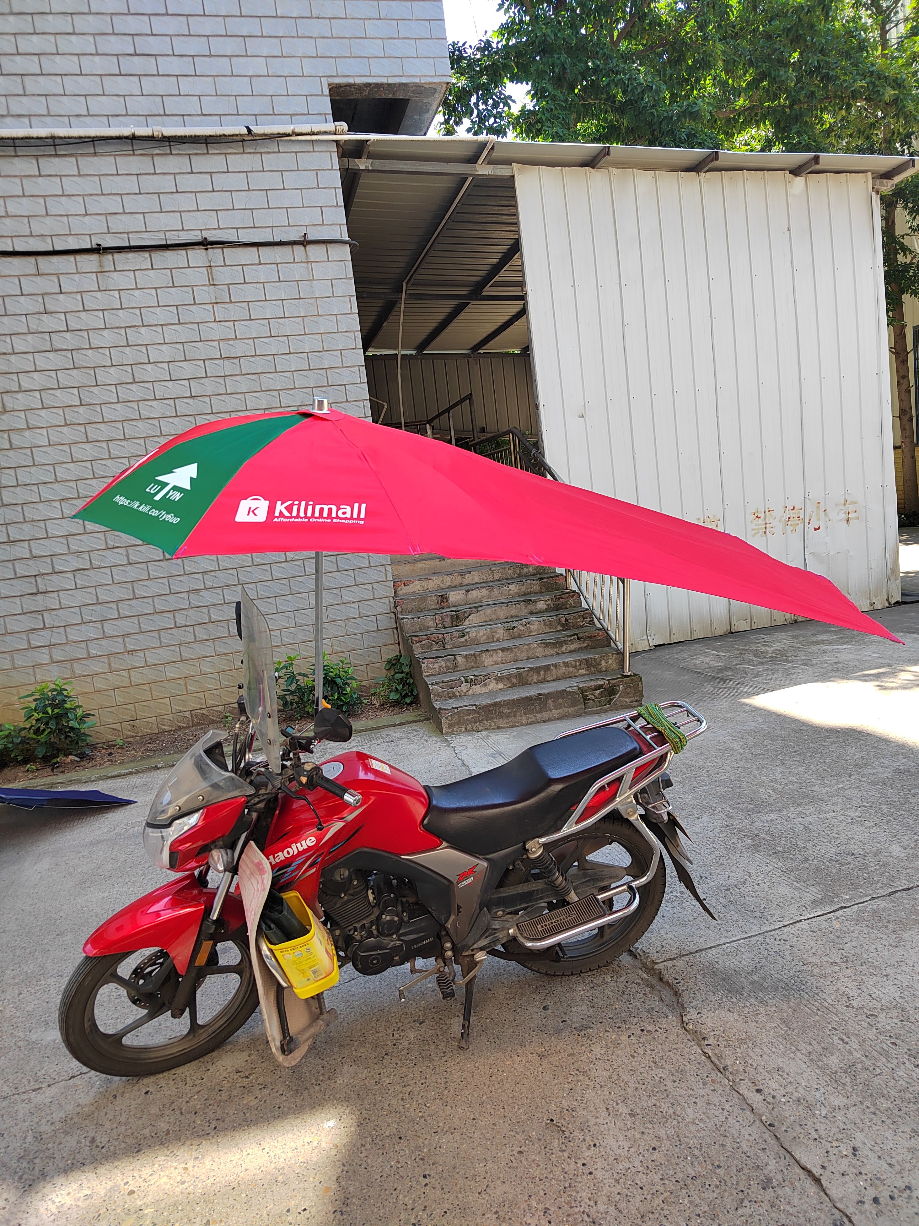 Motorcycle umbrella Rainproof Outdoor Scooter Bicycle Waterproof Motorbike Umbrella Canopy Lengthen Edition for Rain and Sun (Remember to click to buy the stand together when purchasing the umbrella)