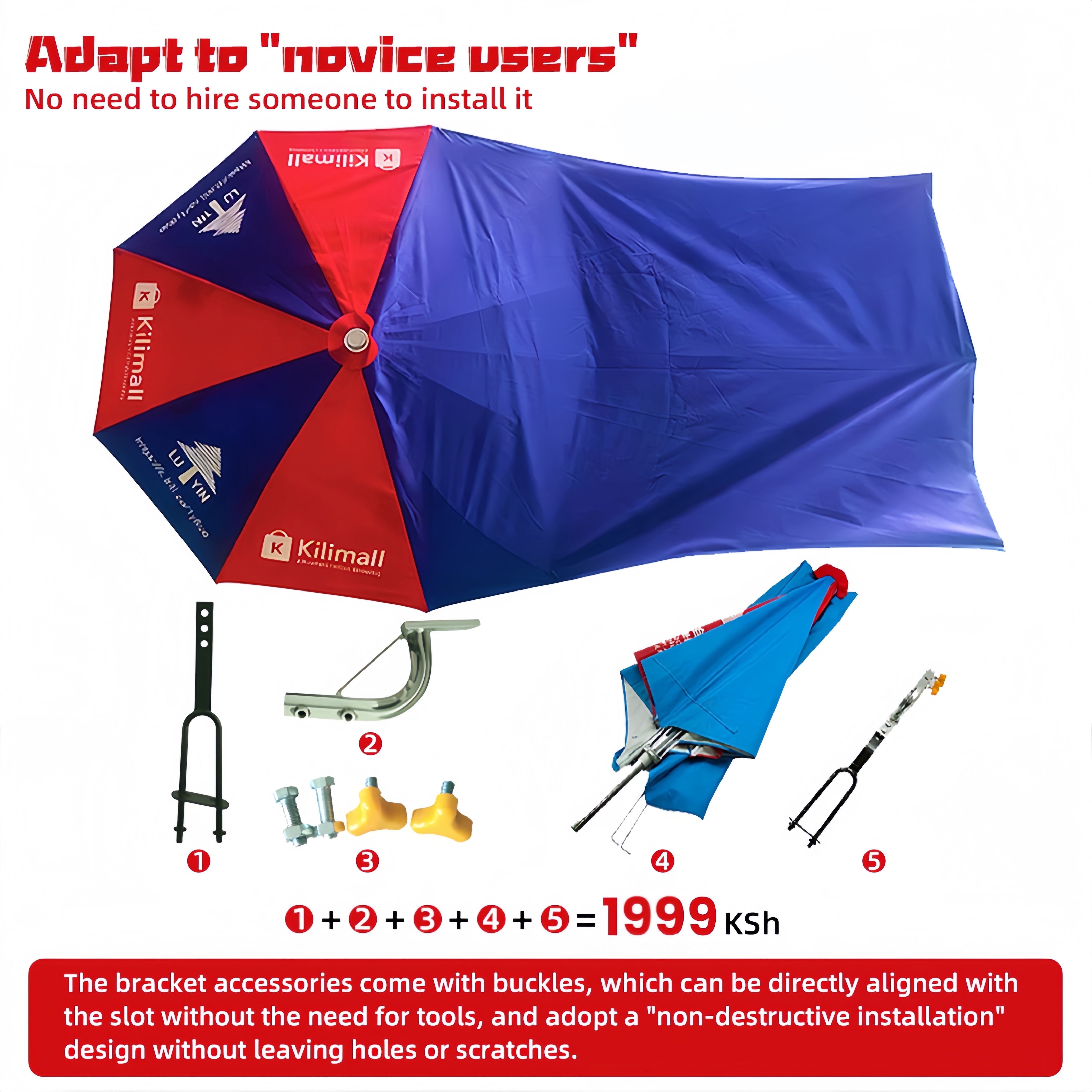 🎁Free Gift｜Motorcycle Umbrella Cover for Sun and rain