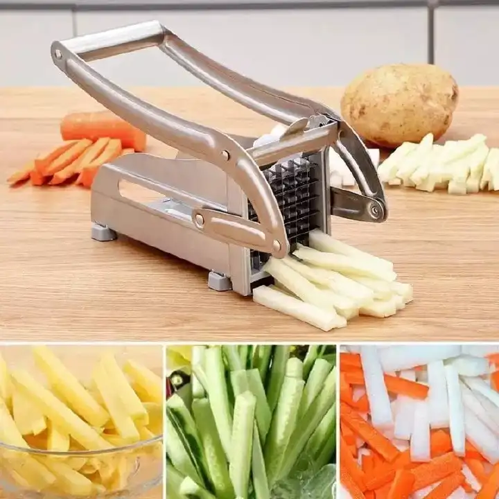 . 2IN1 HEAVY GAUGE POTATO CHIPPER MACHINE - 2 SIZE CHIPS CUTTER SIMPLE AND EASY CUTTING
STAINLESS STEEL BODY MATERIAL EXTRA SHARP STAINLESS STEEL BLADE
