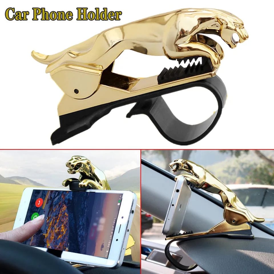 Cool Jaguar Cheetah HUD Car Phone Holder Leopard Cell Phone GPS Stand 360