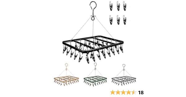 26-Peg Metallic Cloth Drying Rack Hanger