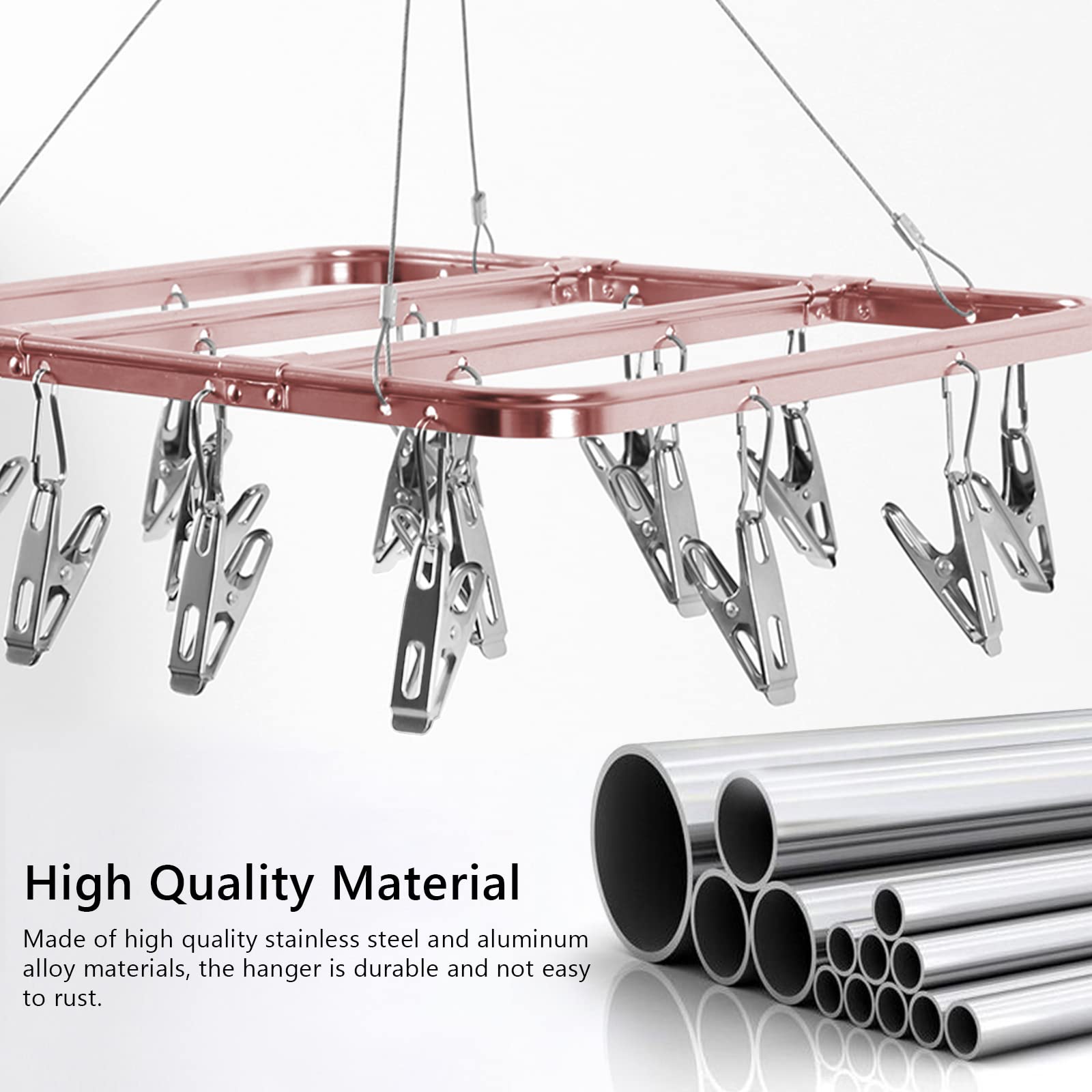 26-Peg Metallic Cloth Drying Rack Hanger