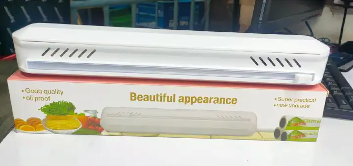 Roll over image to zoom in






Magnetic Refillable Plastic Wrap Dispenser With Cutter, Tin Aluminum Foil Dispenser with Cutter, Sturdy Food Cling Wrap Film Cutter,