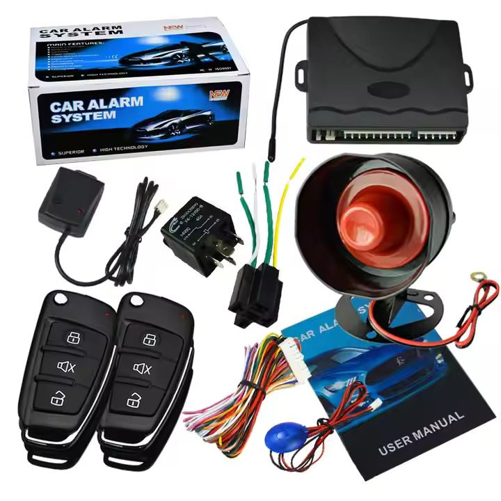 Universal Car Alarm System with Keyless Entry and Trunk Release