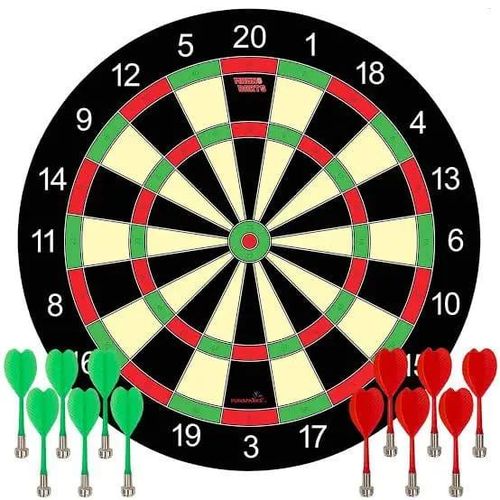 Magnetic Dart Board Game- Bullseye Dart Board With 6 Pcs Safe Darts For Indoor And Outdoor Game