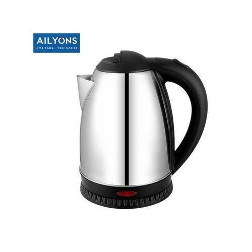 AILYONS FK-0301 Stainless Steel 1.8L Electric Kettle Silver & Black