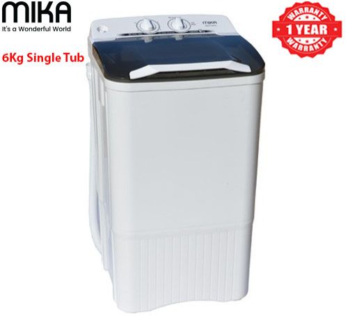 MIKA MWSTS2106, Washing Machine, 6kg, Semi Automatic, Single Tub