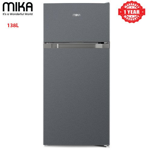 MIKA, MRDCD138DS, 138L, Double Door Top Mount Freezer, Defrost (Direct Cool) Fridge