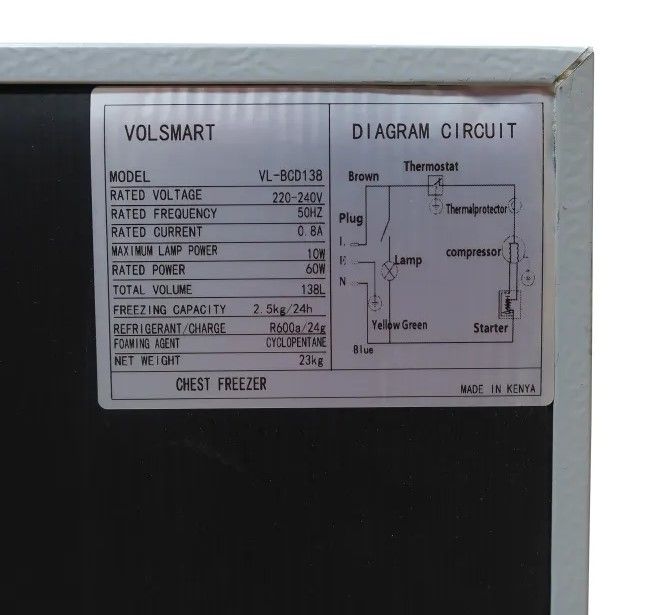 TODAYS OFFER!!! VOLSMART 138L DOUBLE DOOR FRIDGE
