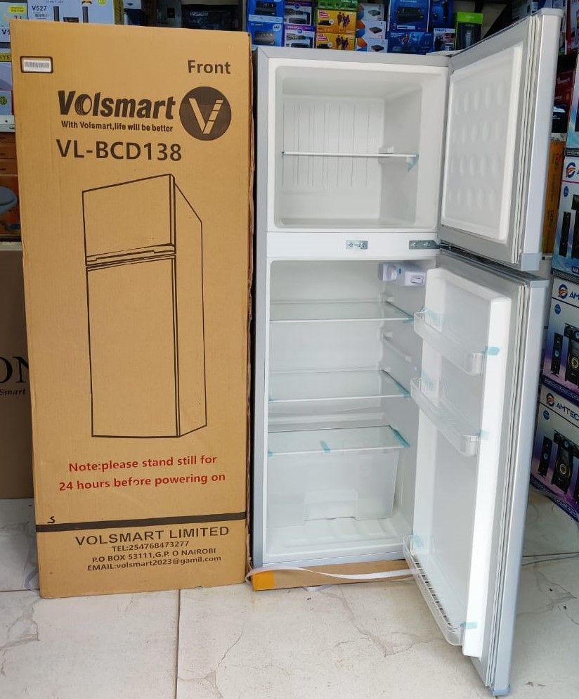 TODAYS OFFER!!! VOLSMART 138L DOUBLE DOOR FRIDGE