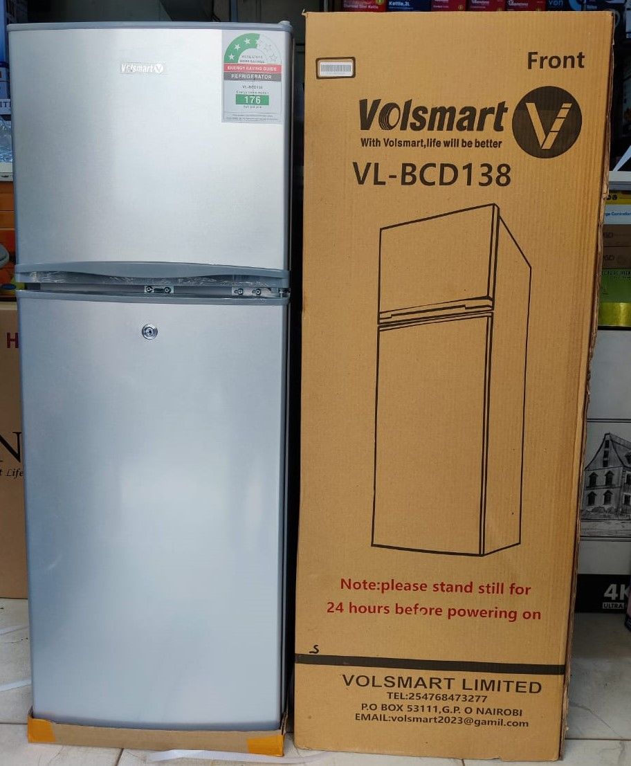 TODAYS OFFER!!! VOLSMART 138L DOUBLE DOOR FRIDGE