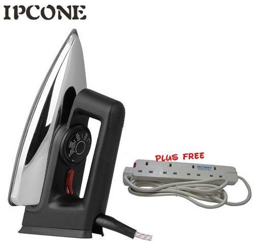 IPCONE 1000W, Non-Stick Sole Dry Iron Box Plus Extension